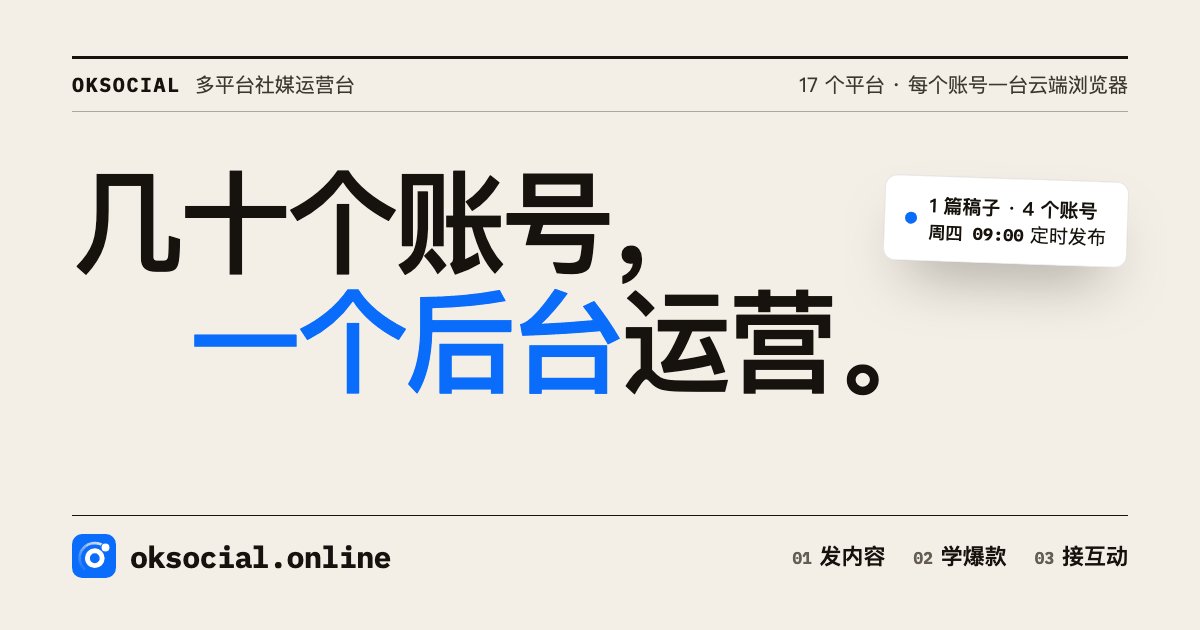 OKSocial运营智能体封面
