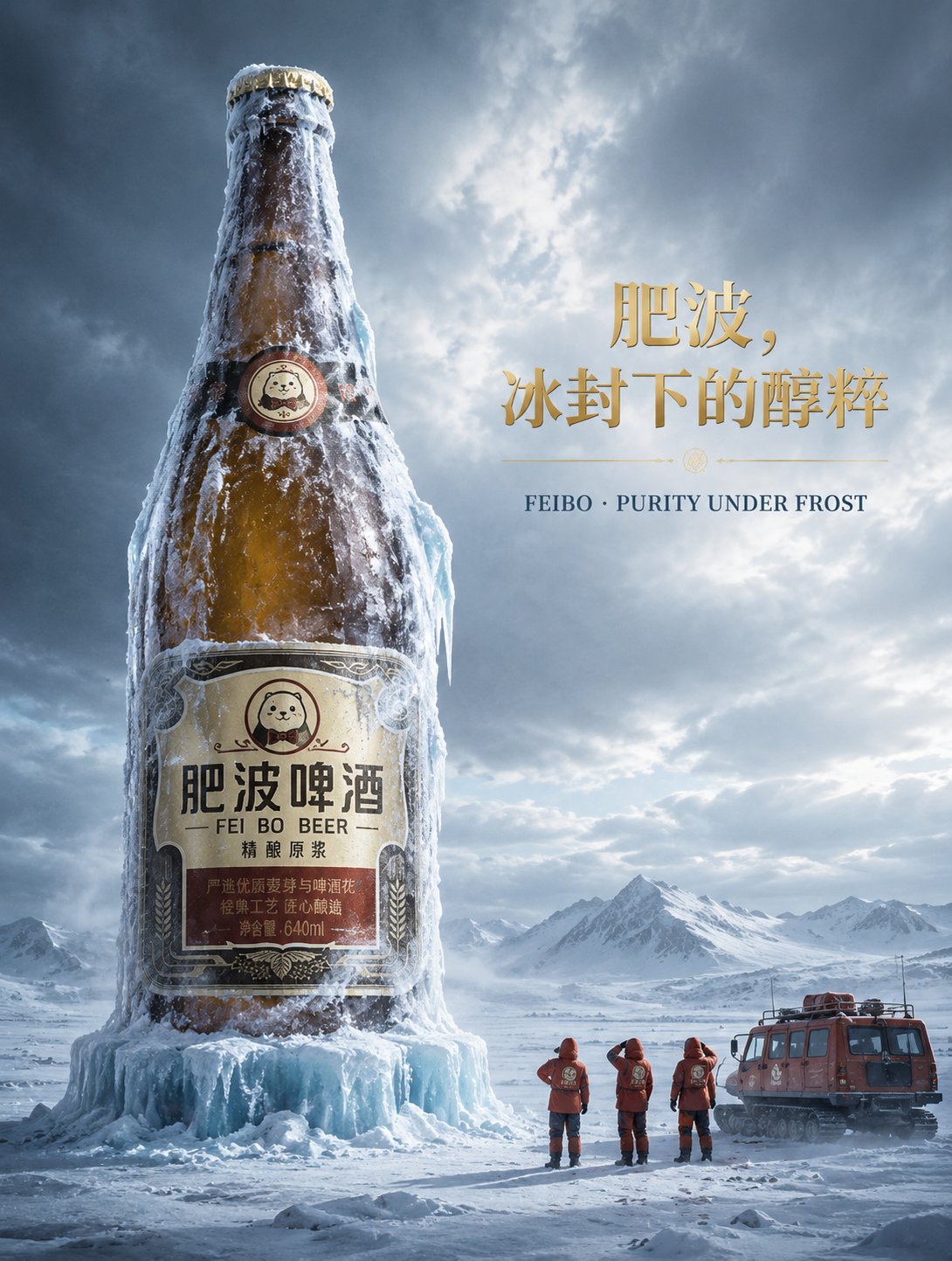 极地冰封巨型广告海报