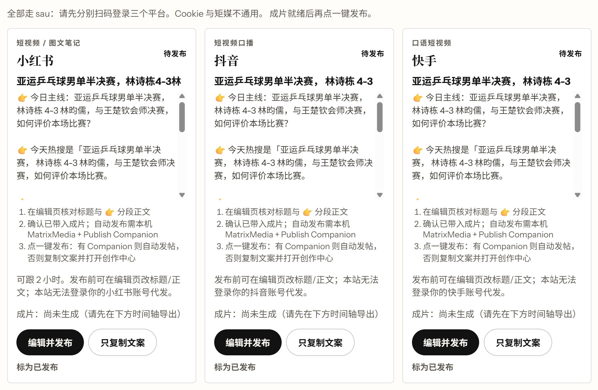 基于当前热点的自媒体自运营工具 截图