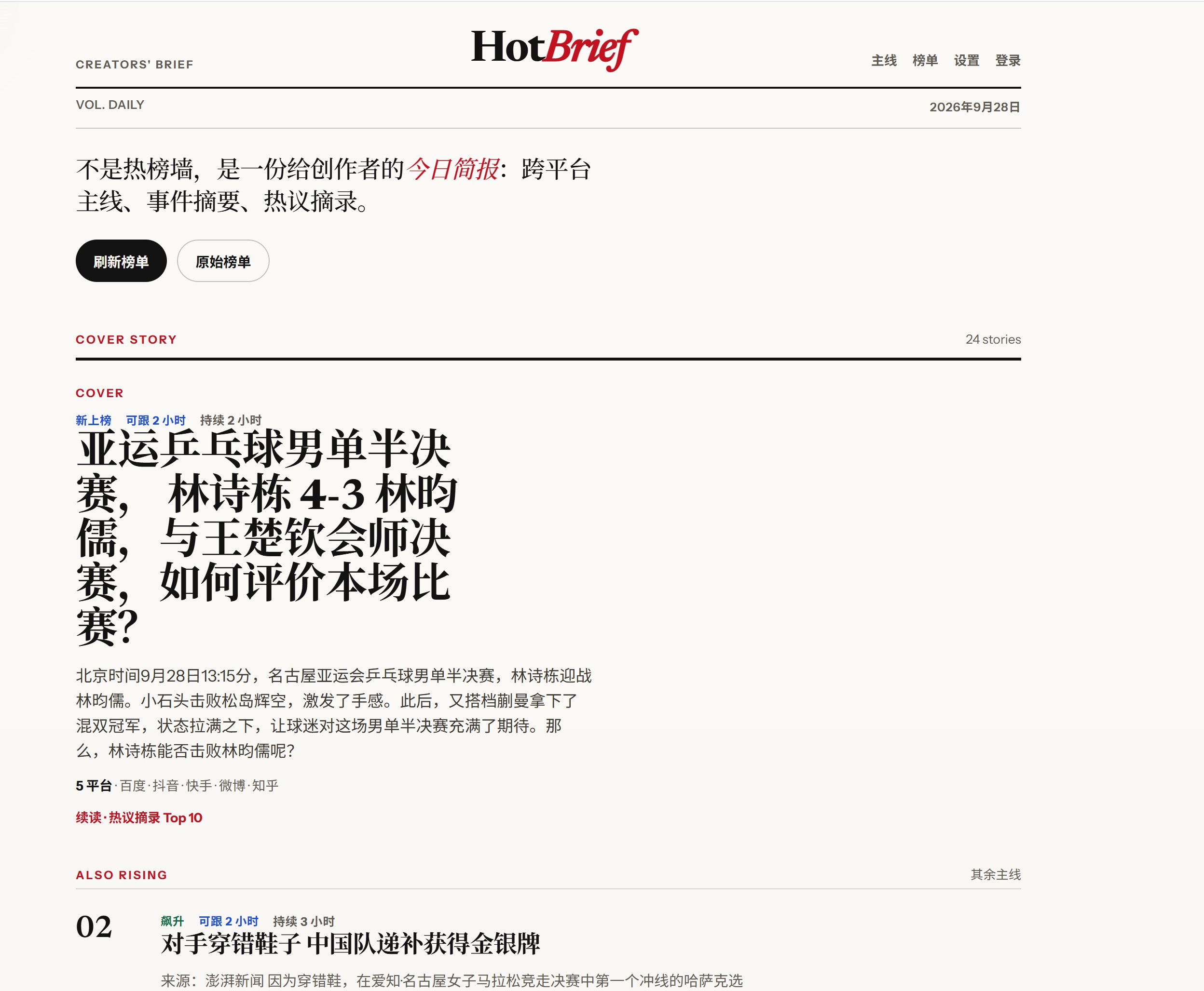 基于当前热点的自媒体自运营工具 截图